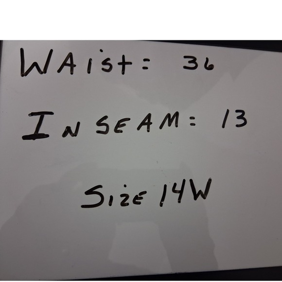 NWT Vtg Boom Boom Women Dark Wash Denim Bermuda Short Size 14W Wide Waistband - Picture 9 of 9